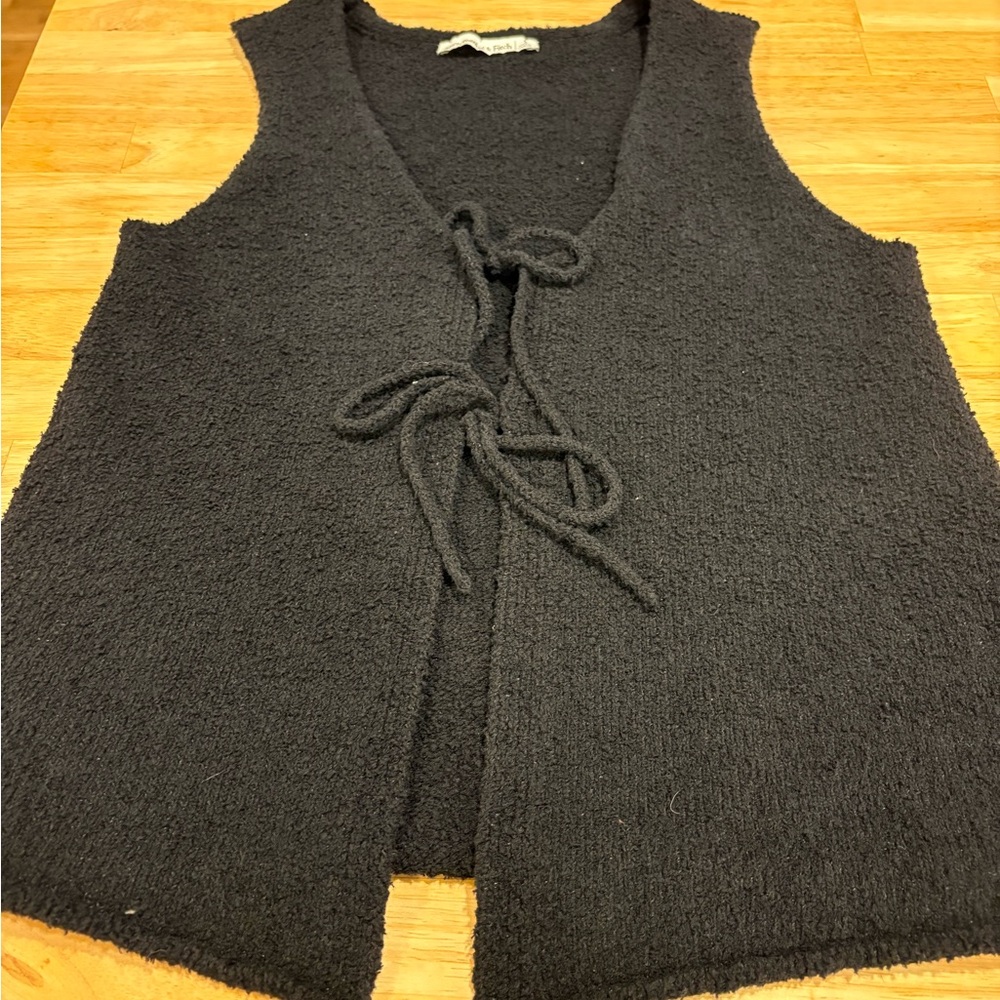 Abercrombie & Fitch Black Knit Cardigan Vest